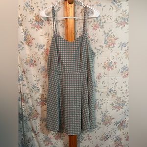 Juniors Sz 1X Pink & Green Plaid Dress